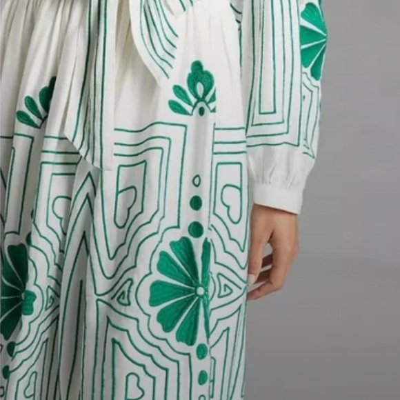 RARE NWT ANTHROPOLOGIE Forever That Girl Embroidered Mini Dress. Size M - Picture 3 of 10